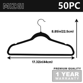 MIZGI durable ABS plastic with flocked finish supports heavy garments