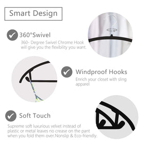 MIZGI heavy-duty ABS plastic hangers hold bulky garments without bending