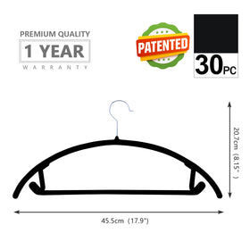 MIZGI velvet non-slip hangers prevent shoulder bumps on heavy coats
