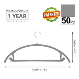 MIZGI Nonslip Velvet Hangers prevent slips and shoulder bumps.