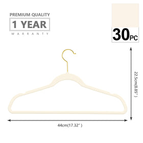 MIZGI nonslip velvet hangers keep delicate tops secure.