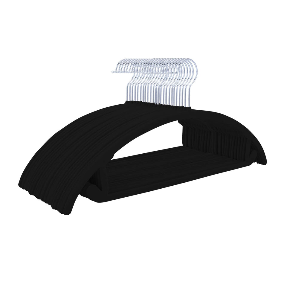MIZGI premium velvet hangers with 30-pack protecting garments