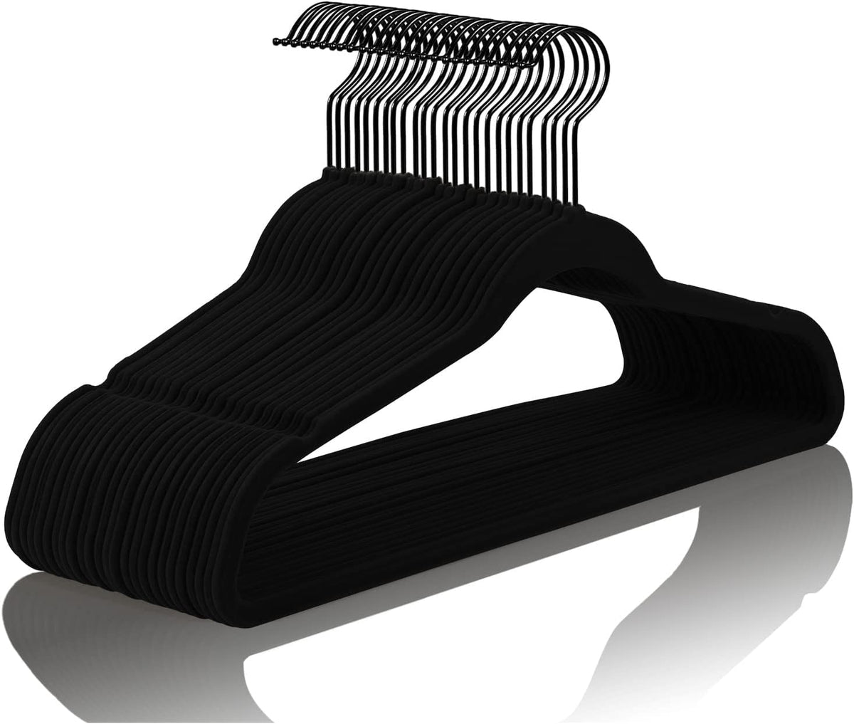 MIZGI Premium Velvet Hangers 60-pack for organized closets.