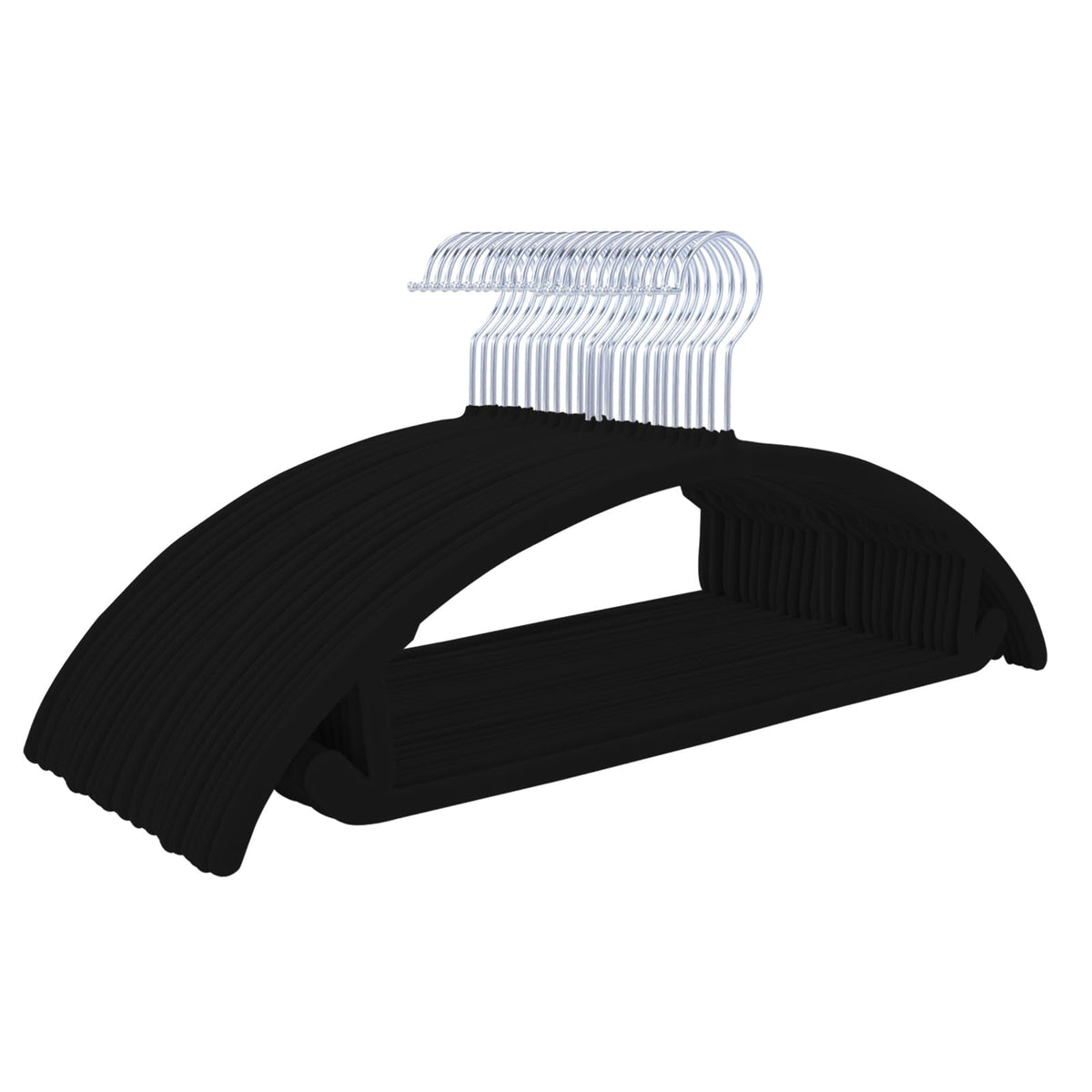 MIZGI Premium Velvet Hangers with shoulder-shape design for crease-free garments