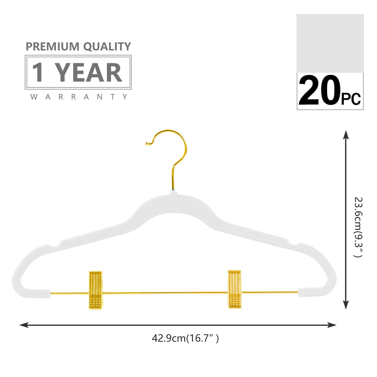 MIZGI Heavy-capacity velvet hangers hold coats up to 18 pounds.