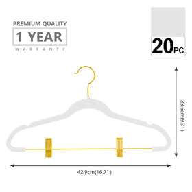 MIZGI Heavy-capacity velvet hangers hold coats up to 18 pounds.