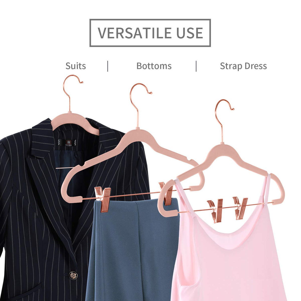 MIZGI slender space-saving design maximizes closet capacity