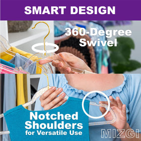 MIZGI space-saving wardrobe hangers help small closets feel roomier