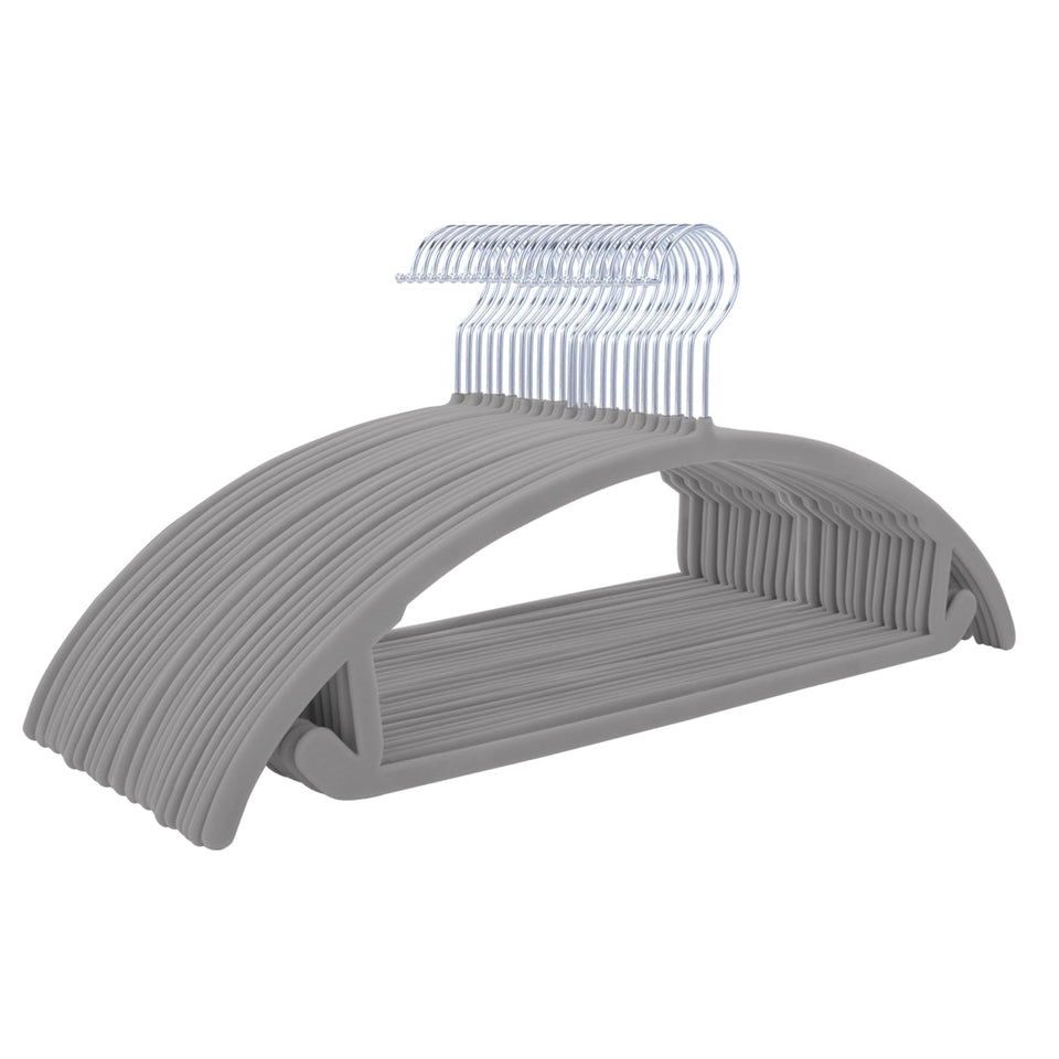MIZGI velvet hangers closeup texture showing soft non-slip surface for delicate garments