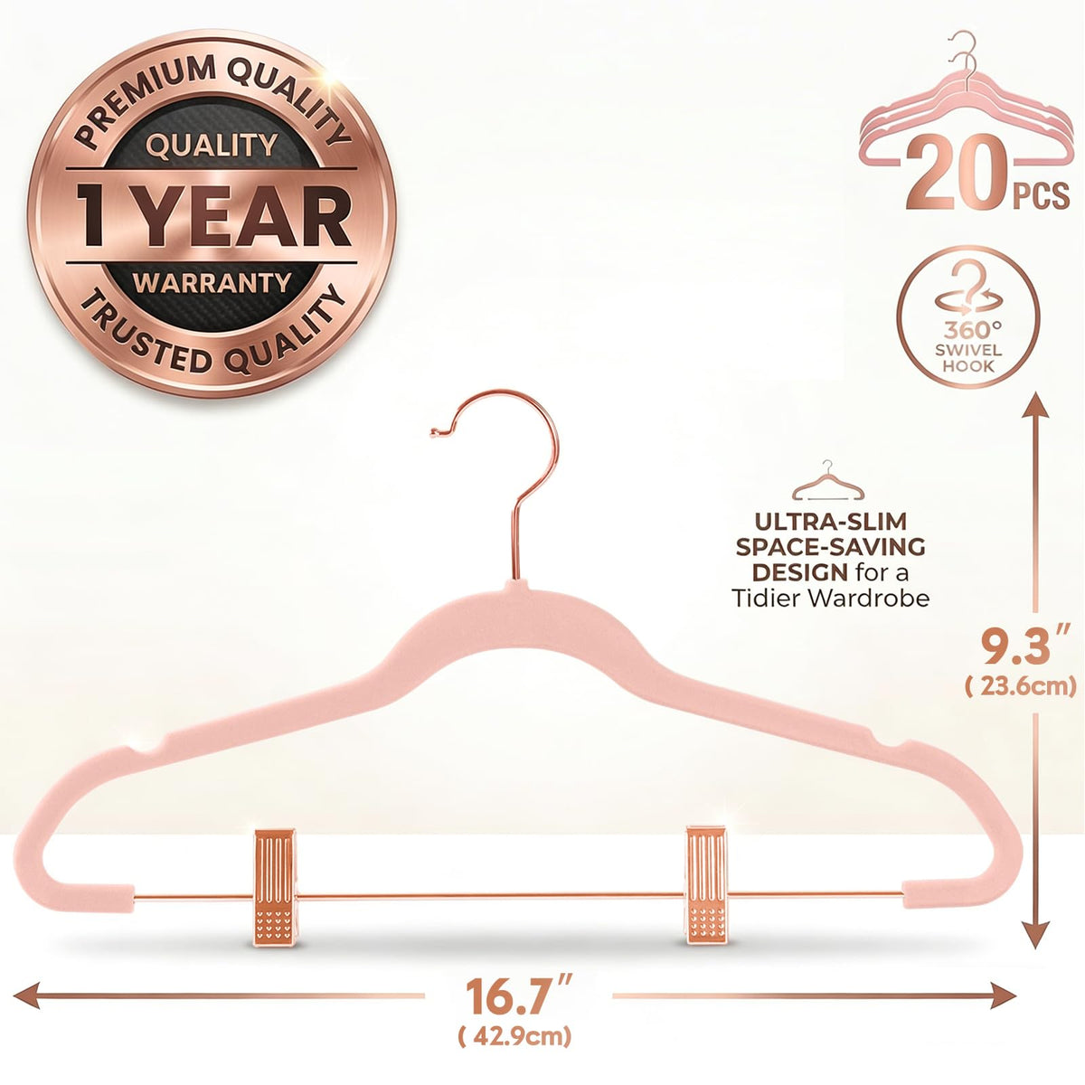 MIZGI velvet hanger pack keeps wardrobe organized and saves closet space