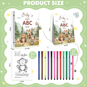 MJSXY Woodland Alphabet Coloring Book Cover – invites creative coloring and keepsake moments
