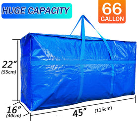 MKOKYD 66-gallon storage bag open top demonstrates easy packing and access