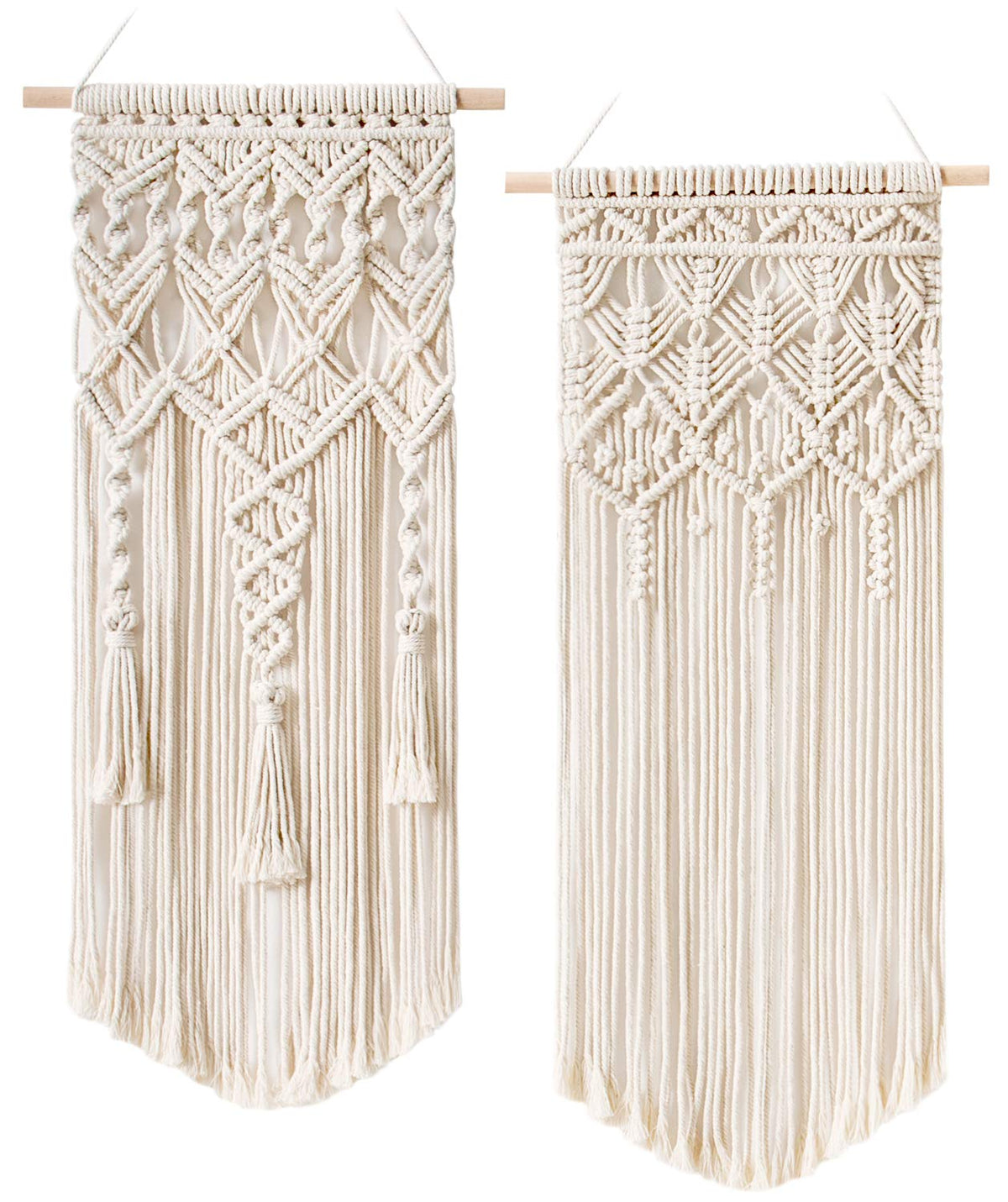 Mkono 2-pack macrame wall hanging with geometric art for stylish living spaces
