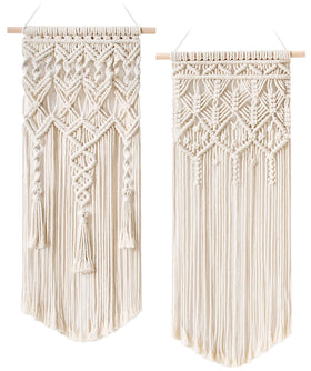 Mkono 2-pack macrame wall hanging with geometric art for stylish living spaces