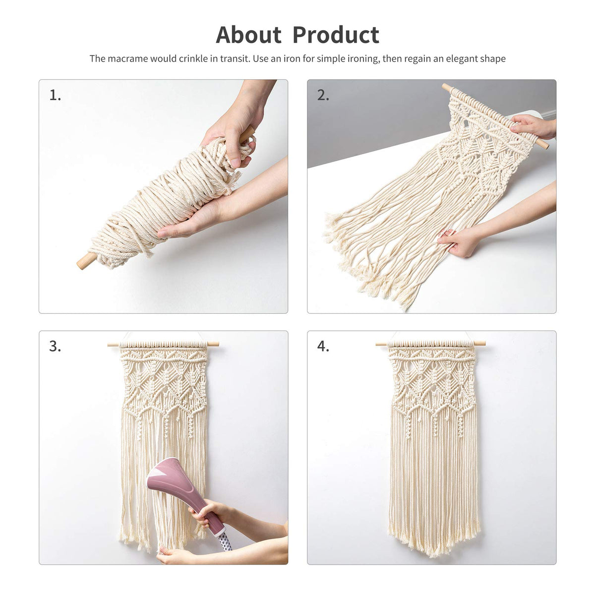 Mkono cotton cord wall art complements nurseries and bedrooms