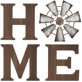 Mkono Farmhouse wall decor features the H letter for a rustic wall focal point.