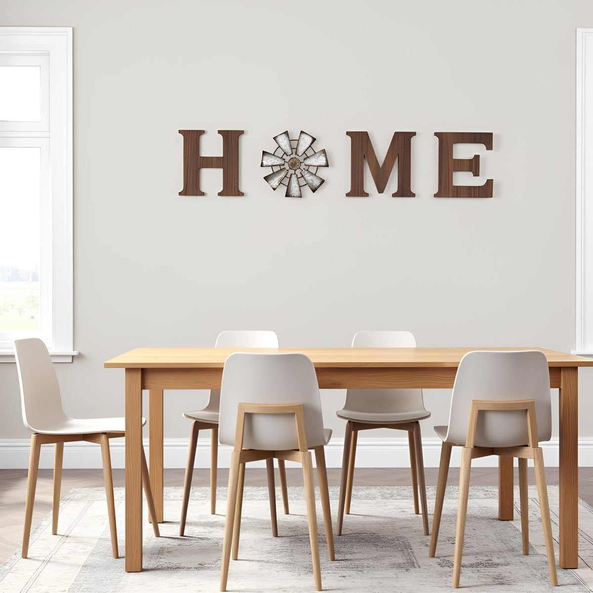 Mkono rustic wood texture detail adds natural warmth and character.