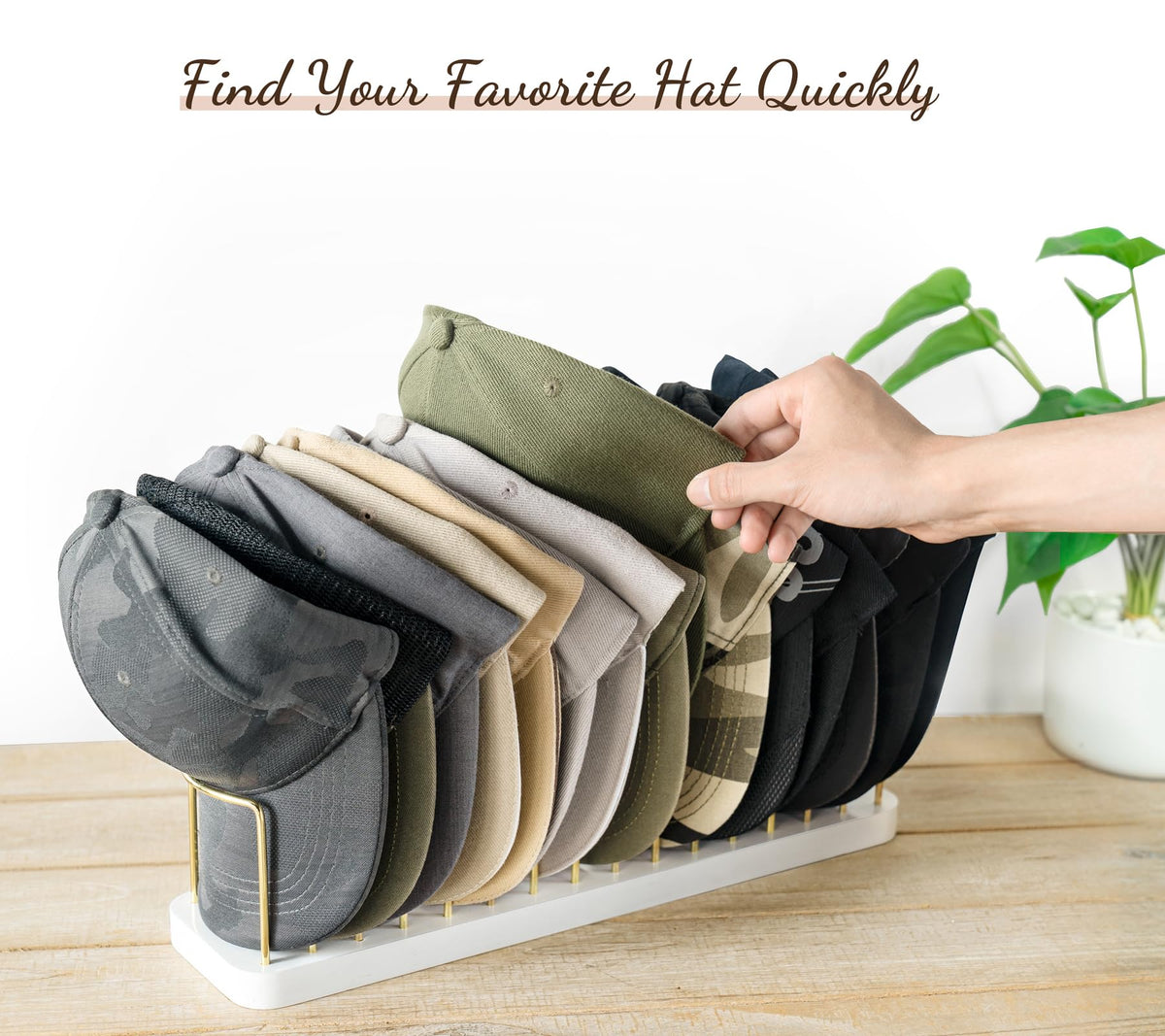 Mkono hat organizer makes a thoughtful gift for cap collectors and decor lovers