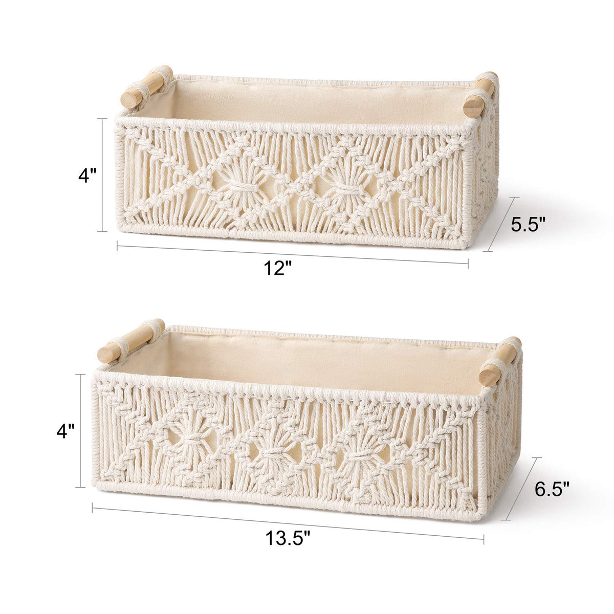 Mkono hand-woven cotton baskets with sturdy handles for easy movement.