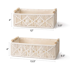 Mkono hand-woven cotton baskets with sturdy handles for easy movement.
