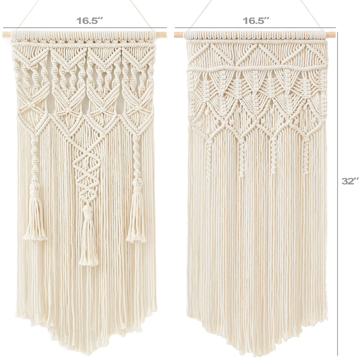 Gift-ready Mkono macrame wall art for living rooms and holidays.