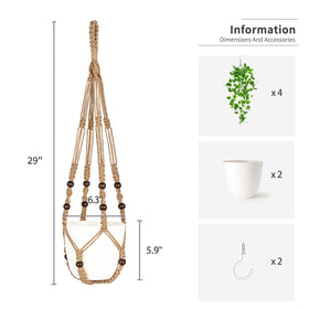Durable materials in Mkono pothos set ensure long lasting decor.