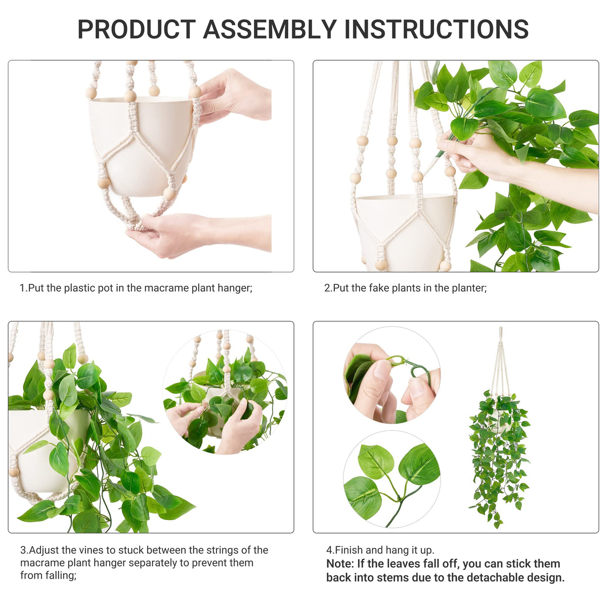 Mkono plastic pot with 6.5-inch opening supports neat plant display.