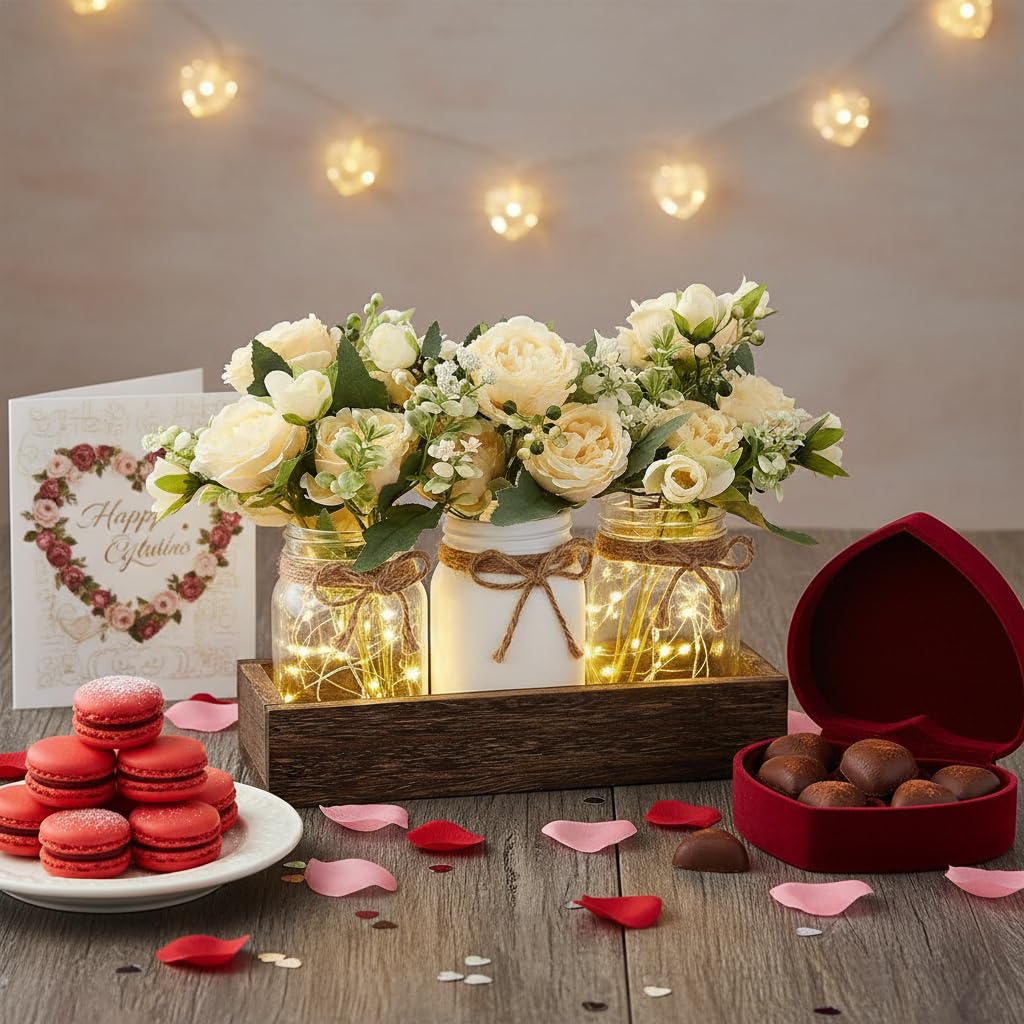 Mkono string lights provide a soft warm glow for tables.