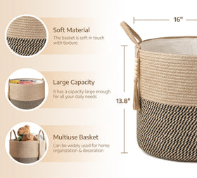 Mkono basket with handles close-up showing carry option