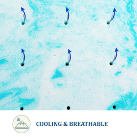 MLILY EGO Topper ventilated design promotes airflow for breathable sleep.