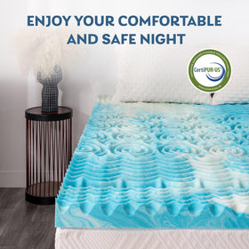 MLILY gel-infused memory foam texture highlights body-conforming comfort.