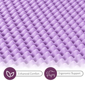 MLILY lavender-scented topper creates a calming sleep environment.