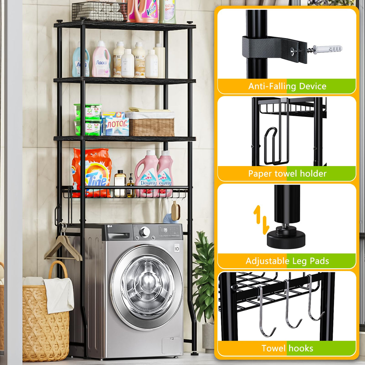 Mlinavn sturdy X-frame ensures stable freestanding installation