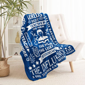 Mlkdcid teacher blanket on a couch creates a welcoming home-office vibe