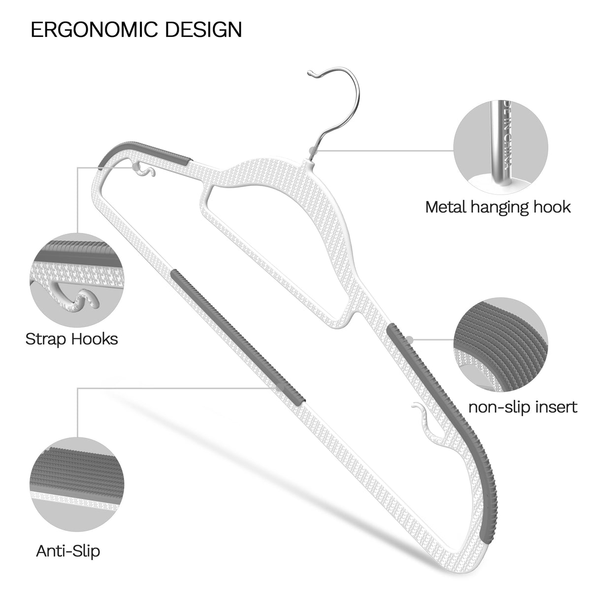 MLKJHHI 360° swivel hook enables easy access in crowded closets.