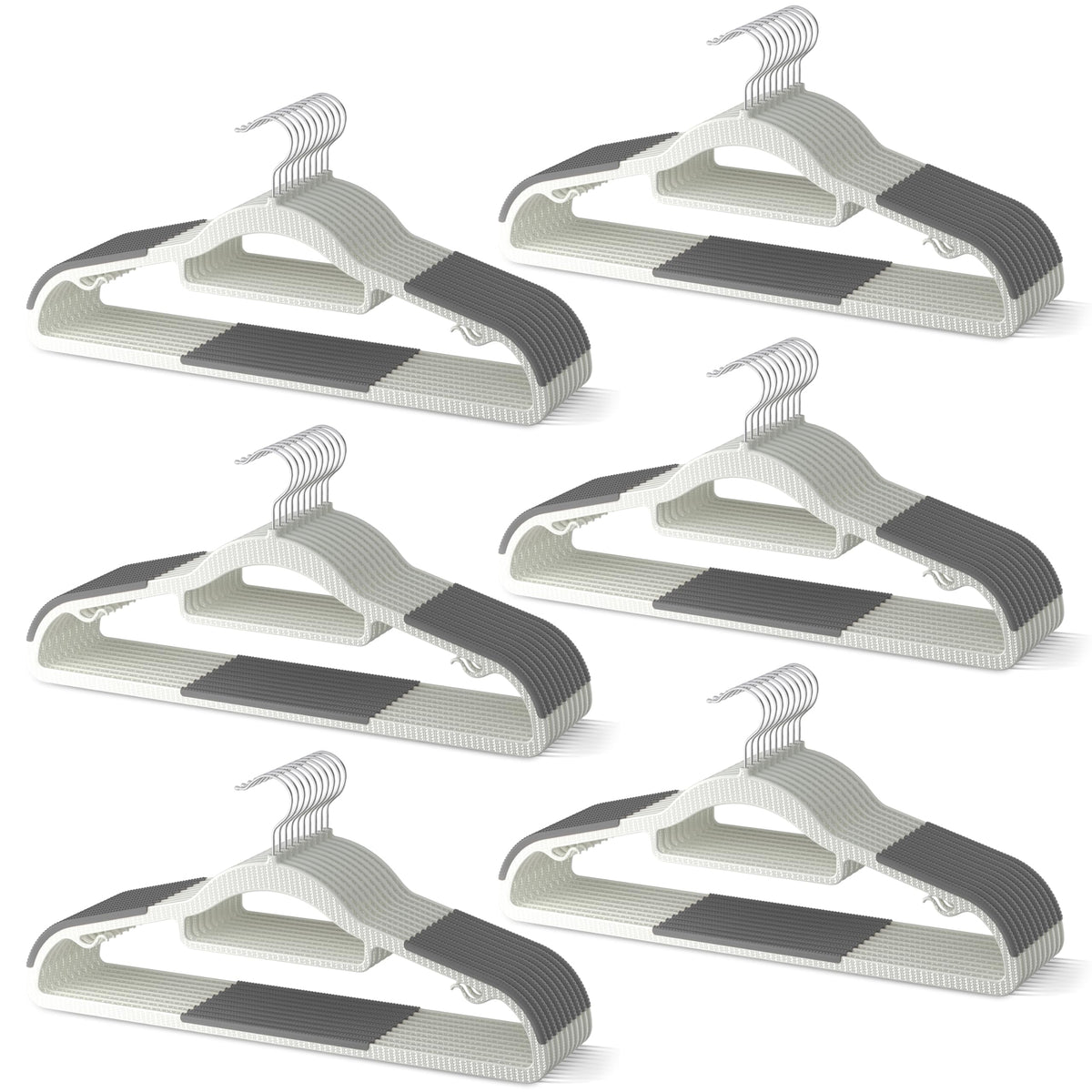 MLKJHHI heavy-duty hanger with non-slip rubber pads for secure fabric grip.