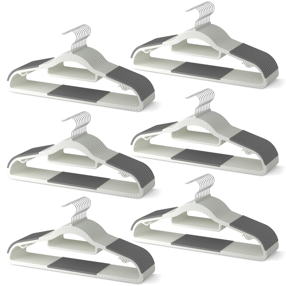 MLKJHHI heavy-duty hanger with non-slip rubber pads for secure fabric grip.