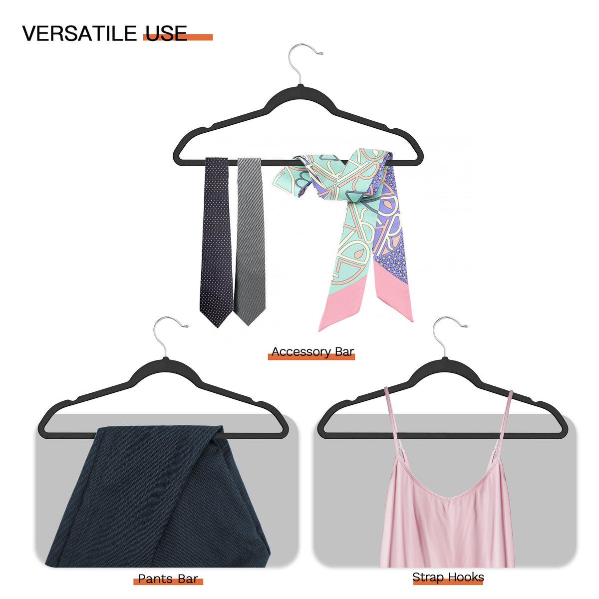 MLKJHHI heavy-duty ABS core supports coats and heavier garments.