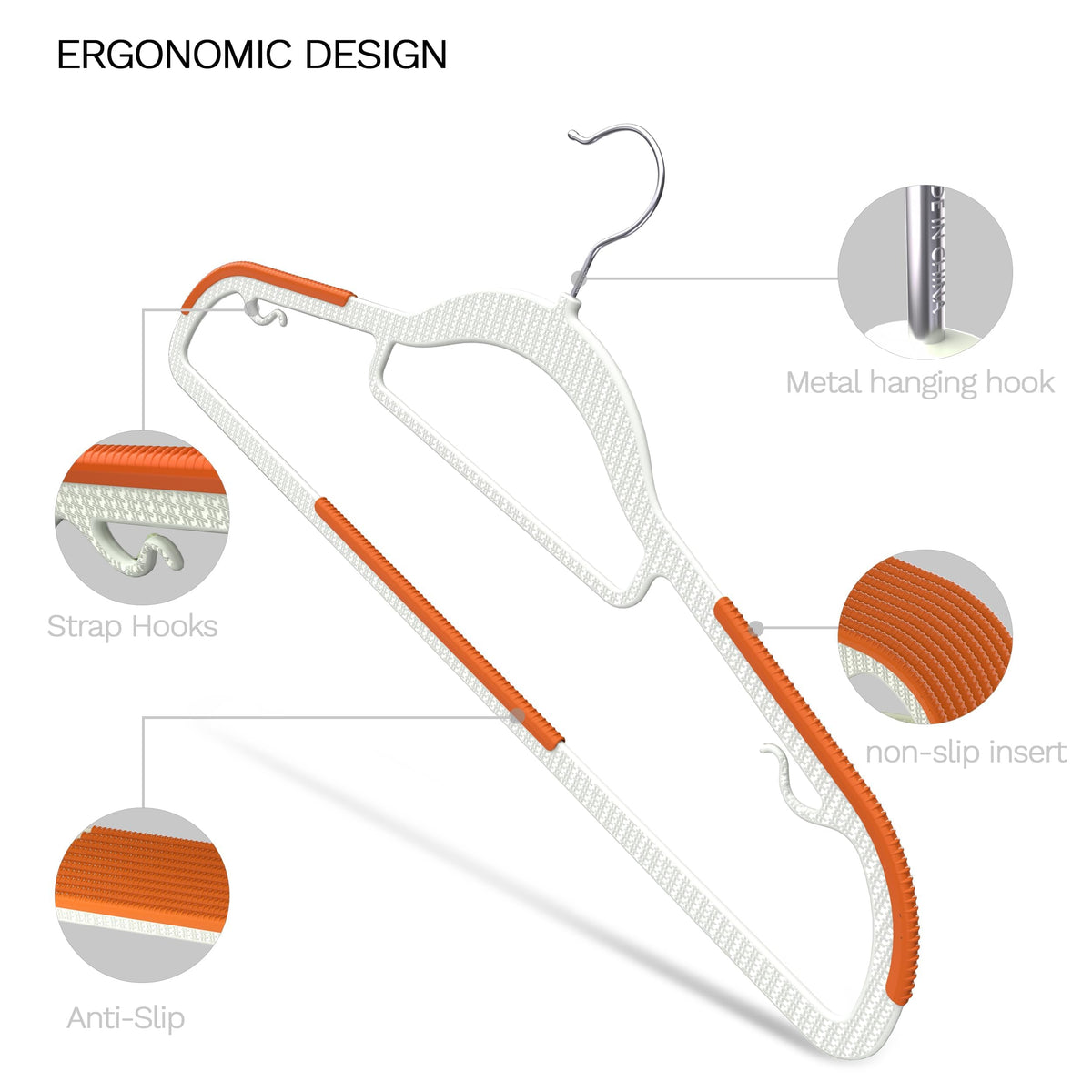 MLKJHHI non-slip rubber pads securing delicate fabrics on shoulders.