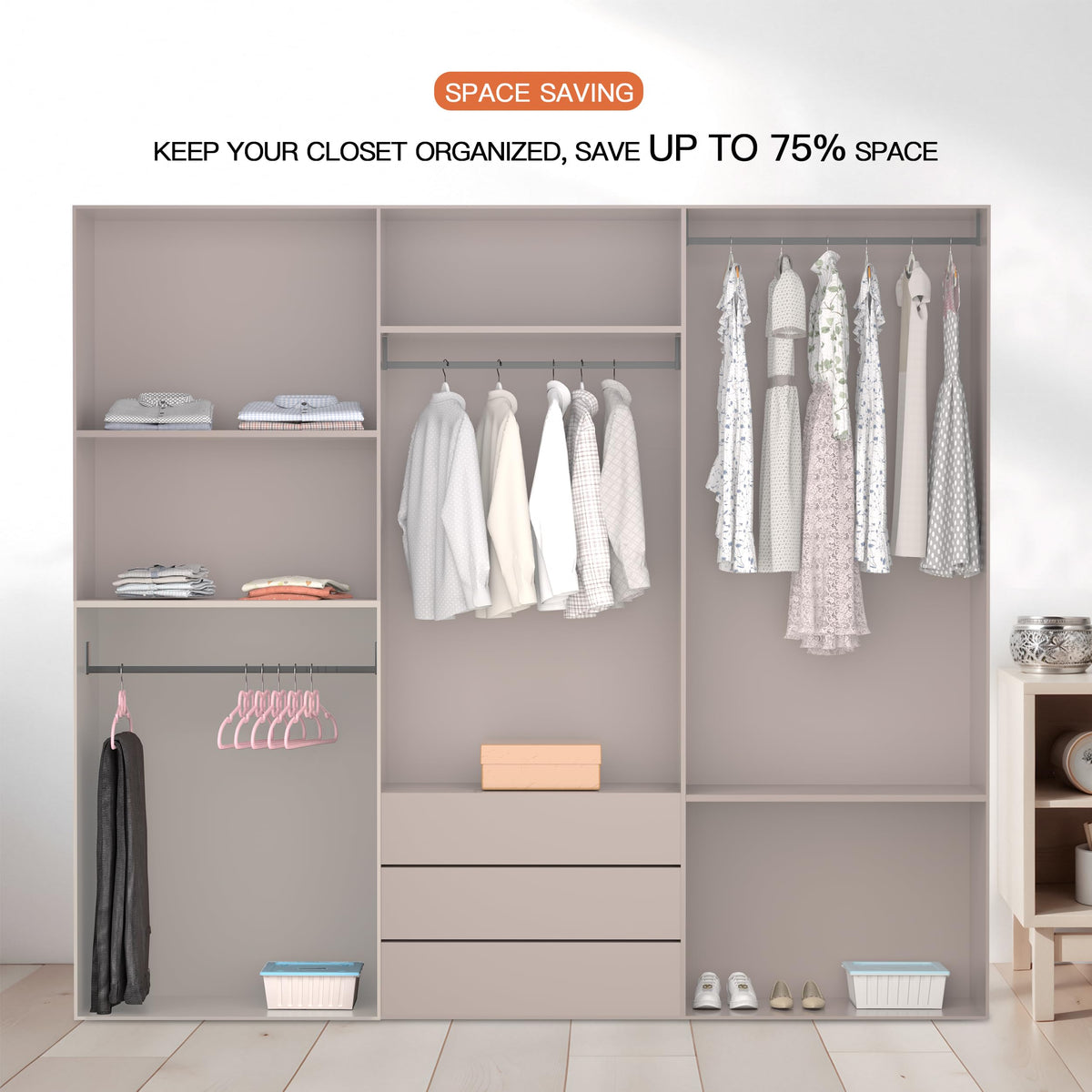 MLKJHHI pink kid hangers reduce closet clutter and promote tidy dressing