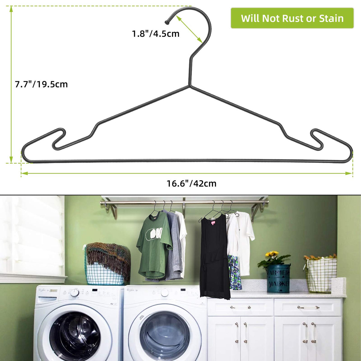 MLMD Lux powder-coated finish adds luxury look and durability of hangers