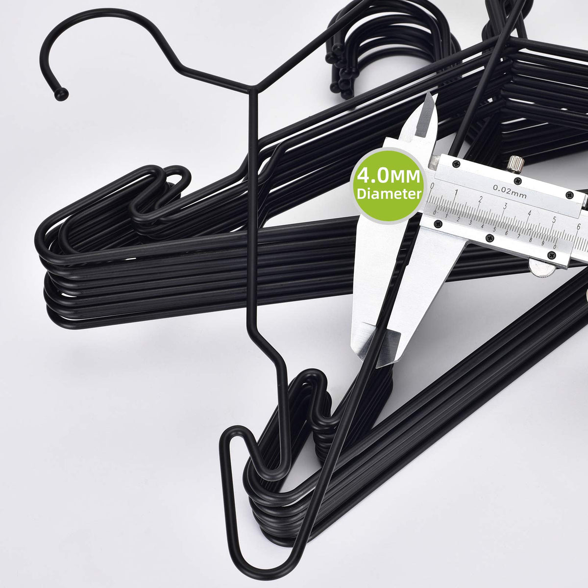 MLMD Lux space-saving hangers demonstrate compact closet-friendly design