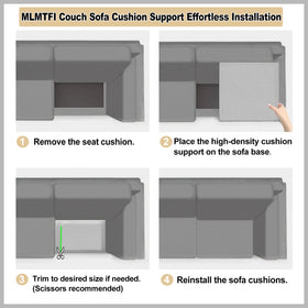 MLMTFI trimmable edges fit irregular cushions for a tailored look