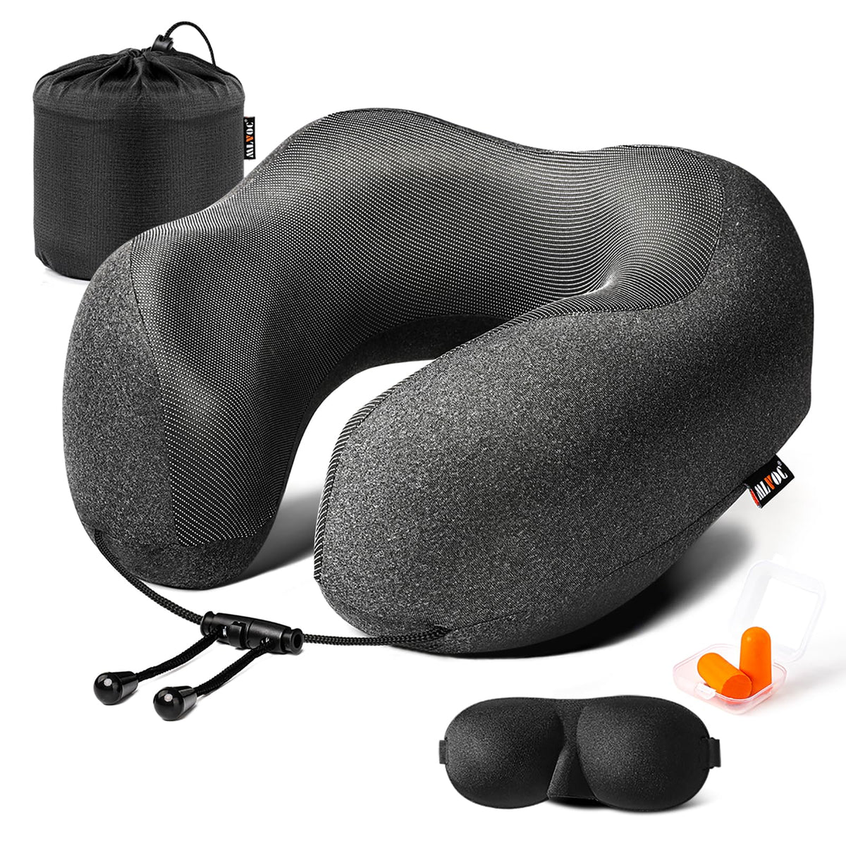 MLVOC neck pillow memory foam offers targeted support for comfortable plane travel.