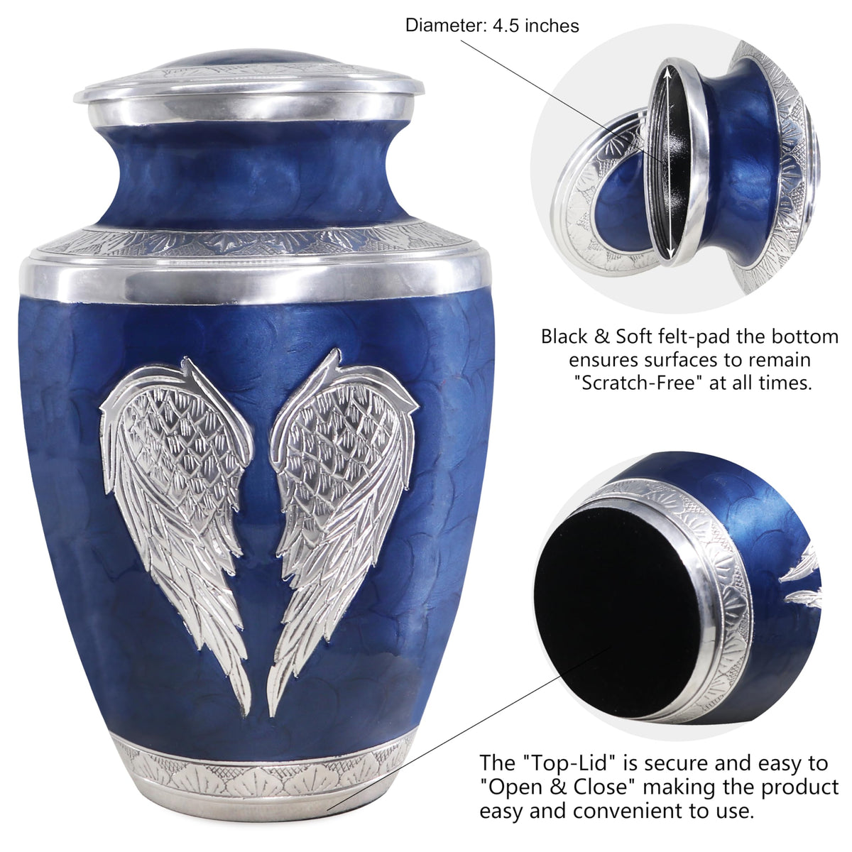 M MEILINXU compact display-friendly urn for tasteful indoor placement.