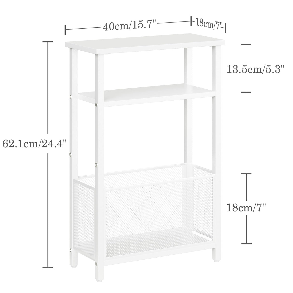 Durable metal frame supports daily use while protecting floors from scratches.
