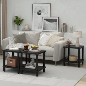 MMEOLUOOK end table black finish adds modern elegance to decor