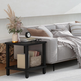 MMEOLUOOK end table side angle highlights sturdy legs and clean lines