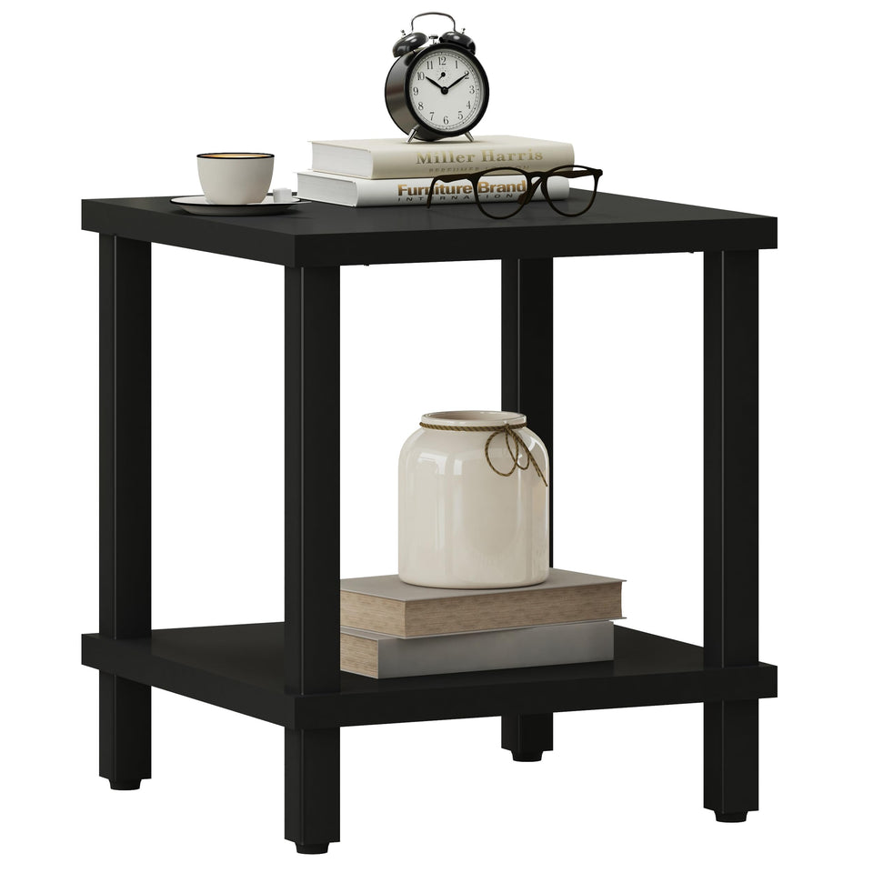 MMEOLUOOK end table top view shows space-saving square design for a tidy living area