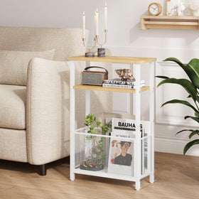 MMEOLUOOK living room setup featuring the slim side table beside the sofa